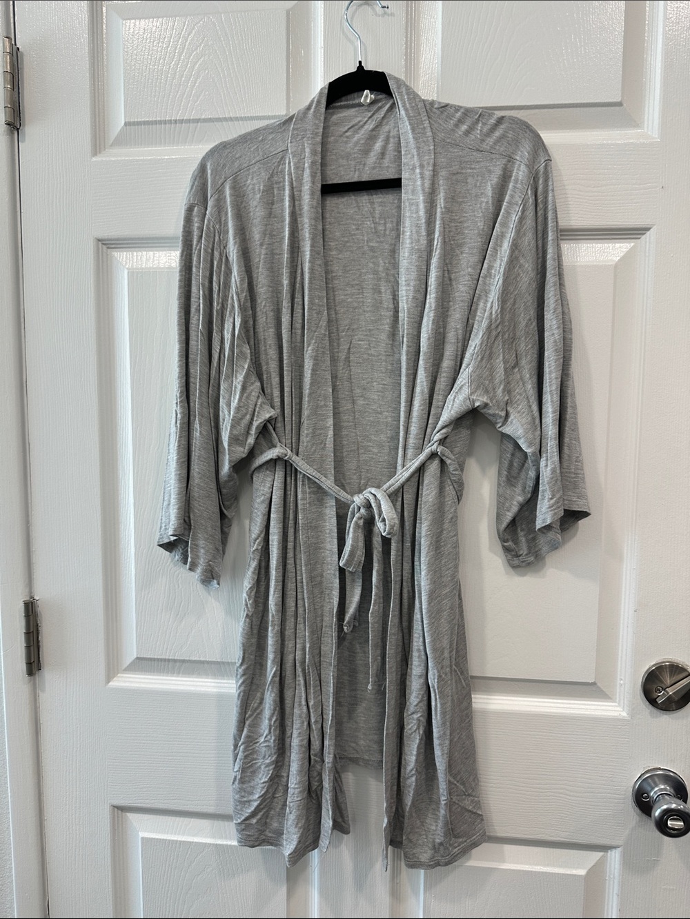 Pinkblush Light Gray Kimono Robe with Tie Waist